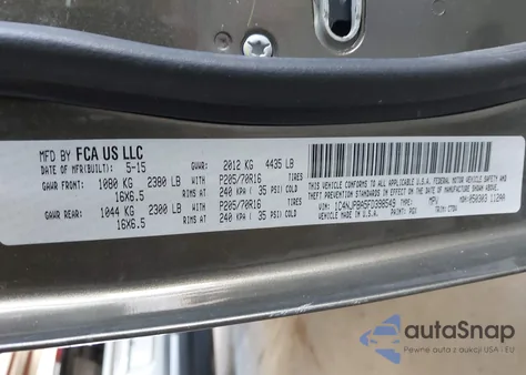 2015 Jeep Patriot Sport z USA, uszkodzony, nr VIN 1C4NJPBA5FD398549